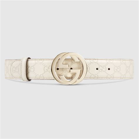 gucci interlocking g belt beige|Gucci belt with tiger buckle.